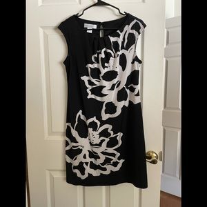 black and white dress